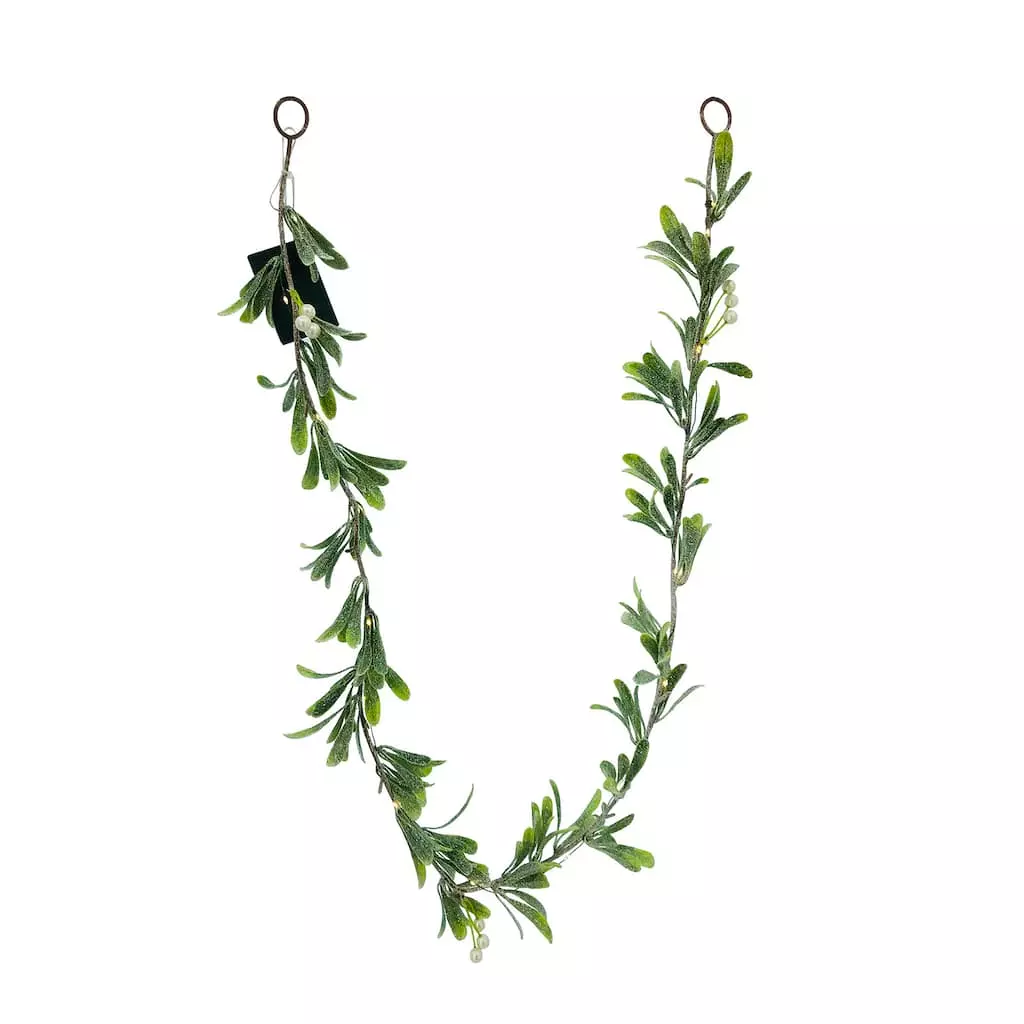 Best deal ⭐ 5ft. Pre-Lit LED White Berry Leaf Garland by Ashland® ⌛ 4 Best deal ⭐ 5ft. Pre-Lit LED White Berry Leaf Garland by Ashland® ⌛ - Image 2