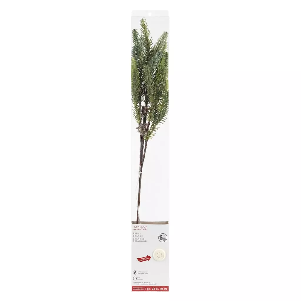 Outlet ๐ Pine Branch Twig With 16 Lights by Ashland® ๐งจ 3 Outlet ๐ Pine Branch Twig With 16 Lights by Ashland® ๐งจ