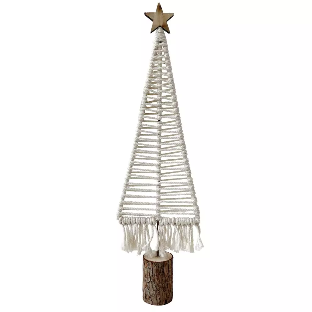 Promo 👍 19.3" Macramé 👏 Christmas Tree Decoration by Ashland® ⌛ 3 Promo 👍 19.3" Macramé 👏 Christmas Tree Decoration by Ashland® ⌛