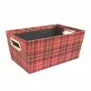 Cheapest 🥰 Small Red Plaid Christmas Gift Bin by Ashland® 🌟 -Michaels Store 10703264 1