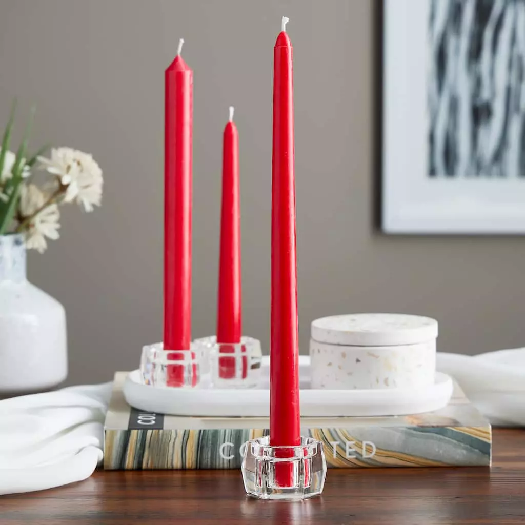 Flash Sale 👍 48 Pack: 12" Red Taper Candle by Ashland® 🤩 4 Flash Sale 👍 48 Pack: 12" Red Taper Candle by Ashland® 🤩 - Image 2