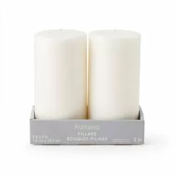 Buy ✨ 12 Packs: 2 ct. (24 total) White Pillar Candle Pair by Ashland® ⭐ -Michaels Store MP317969 30