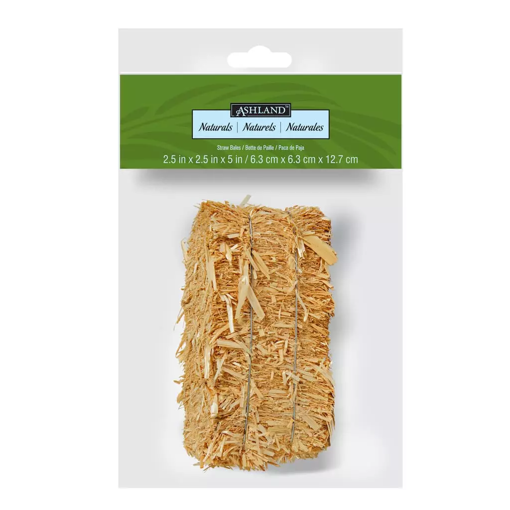 Buy 😍 12 Pack: 5" Decorative Straw Bale by Ashland® ❤️ 3 Buy 😍 12 Pack: 5" Decorative Straw Bale by Ashland® ❤️