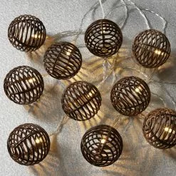 Cheap ⌛ 8 Pack: 10ct. Warm White LED Faux Rattan Ball String Lights by Ashland® ✔️ -Michaels Store MP671559